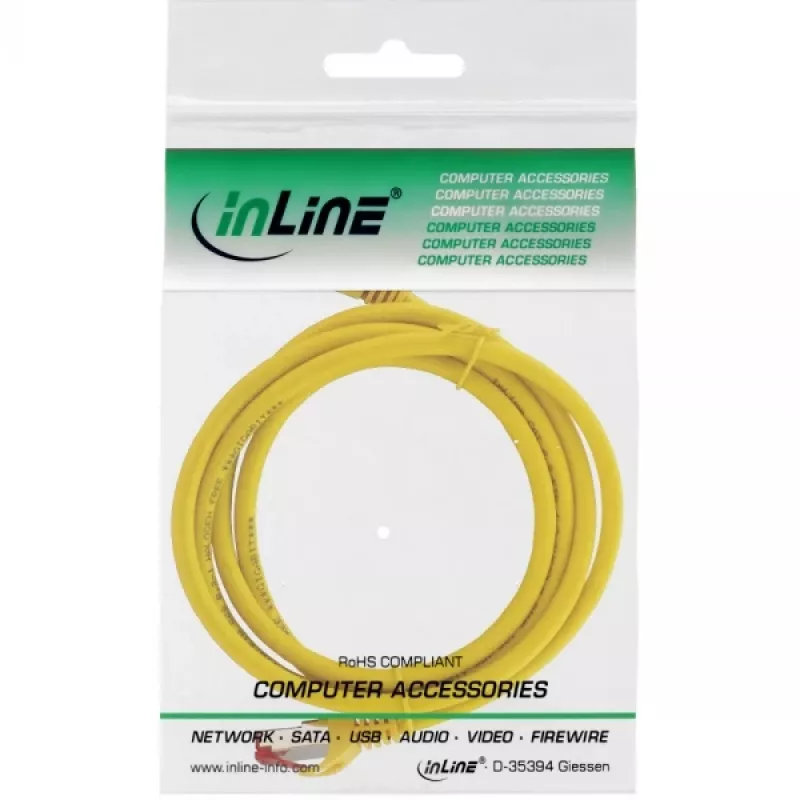 InLine Cable de red S/FTP PiMF Cat.6 250M Hz cobre libre de halógenos amarillo 3m