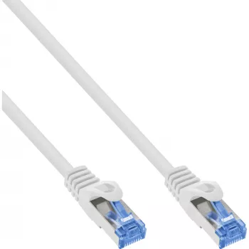 Cable de red InLine, Cat.6A, S/FTP, TPE flexible, blanco, 10 m