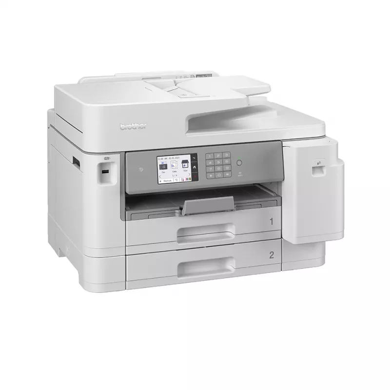 Impresora multifunción de inyección de tinta a color Brother MFC-J5955DW, A3, 1200 x 4800 PPP, 30 ppm, Wi-Fi, blanca