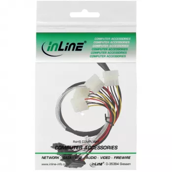 Cable SAS InLine, Mini SAS SFF-8087/4x SAS SFF-8482+alimentación, HDD SAS a controladora 0,75 m