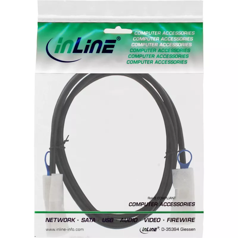 Cable SAS InLine, Mini-SAS 26 pines SFF-8088 a Mini-SAS 26 pines SFF-8088, 2 m