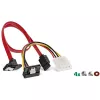 SET de marco de montaje para HDD/SSD InLine con cable SATA y de alimentación, en ángulo, incl. tornillos