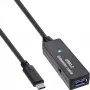 Extensión activa USB 3.2 Gen.1 InLine, conector macho USB-C a conector hembra USB-A, 5 m