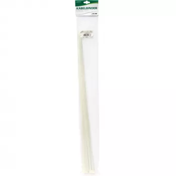 Bridas InLine 900 mm × 12 mm, resistencia a la tracción 1118 N, blanco, pack de 10