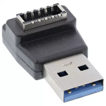 Adaptador USB 3.2 InLine, conector macho USB-A a conector hembra USB-E de panel frontal interno