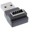 Adaptador USB 3.2 InLine, conector macho USB-A a conector hembra USB-E de panel frontal interno
