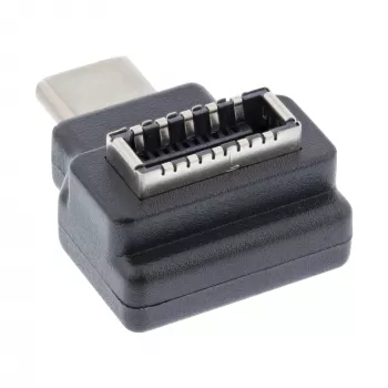 Adaptador USB 3.2 InLine, conector macho USB-C a conector hembra USB-E de panel frontal interno