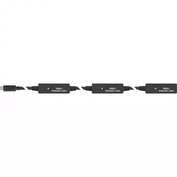 Extensión activa USB 3.2 Gen.1 InLine, conector macho USB-C a conector hembra USB-A, 10 m