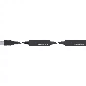 Extensión activa USB 3.2 Gen.1 InLine, conector macho USB-A a conector hembra USB-C, 15m