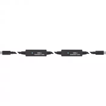 Cable activo USB 3.2 Gen.1 InLine, conector macho USB-C a conector macho USB-C, 15m