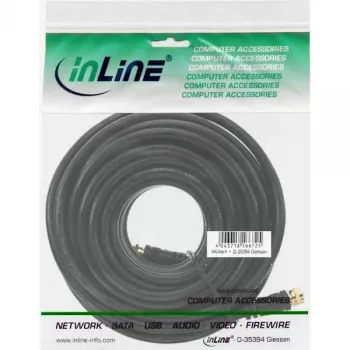 Cable SAT Premium InLine 69315P 15m doble apantallado 2x conector macho F negro