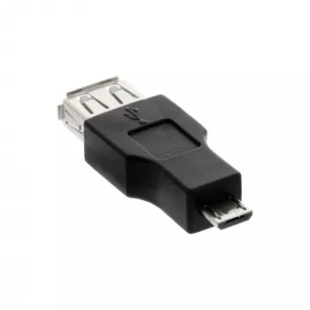 Adaptador Micro USB OTG InLine conector macho Micro-B a conector hembra USB A