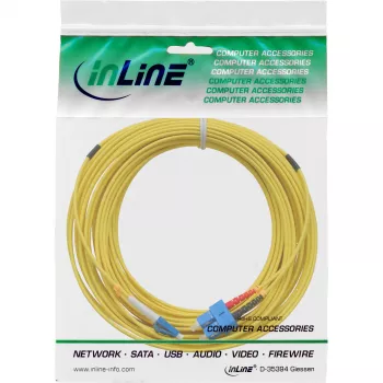 InLine Cable de fibra óptica dúplex LC/SC 9/125µm OS2 0,5m