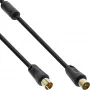 InLine Cable de antena 2x apantallado >85dB negro 0,5m