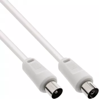 InLine Cable de antena 2x apantallado Ultra-Low-Loss >75dB blanco 7m