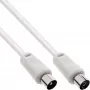 InLine Cable de antena 2x apantallado ultra baja pérdida >75dB blanco 3m