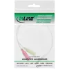 InLine Cable adaptador de audio para auriculares 3,5 mm macho 4 polos / 2x 3,5 mm blanco 0,15 m
