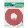 Cable de red plano InLine U/FTP Cat.6A rojo 7 m