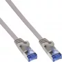 Cable de red plano InLine U/FTP Cat.6A gris 2 m