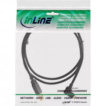 Cable Micro-USB 2.0 InLine USB Type-A macho / Micro-B macho acodado negro 1,5 m