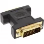 Adaptador DVI-D InLine DVI-I 24+5 hembra / DVI-D 24+1 macho dorado