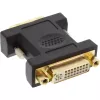 Adaptador DVI-D InLine DVI-I 24+5 hembra / DVI-D 24+1 macho dorado