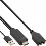 Cable convertidor InLine HDMI macho a DisplayPort hembra 4K negro/dorado 0,3 m