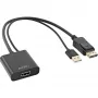 Cable convertidor InLine HDMI hembra a DisplayPort macho 4K negro/dorado 0,3 m