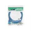 Cable USB 2.0 InLine Type-A macho / Type-B azul transparente 3 m