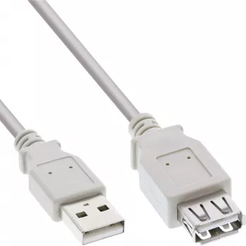 Cable alargador USB 2.0 Type-A macho/hembra InLine 34605X beige 5 m
