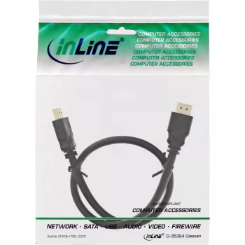 Cable HDMI InLine High Speed HDMI M/M negro contactos dorados 20 m