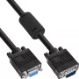 Cable alargador S-VGA InLine 15HD macho / hembra negro 0,5 m