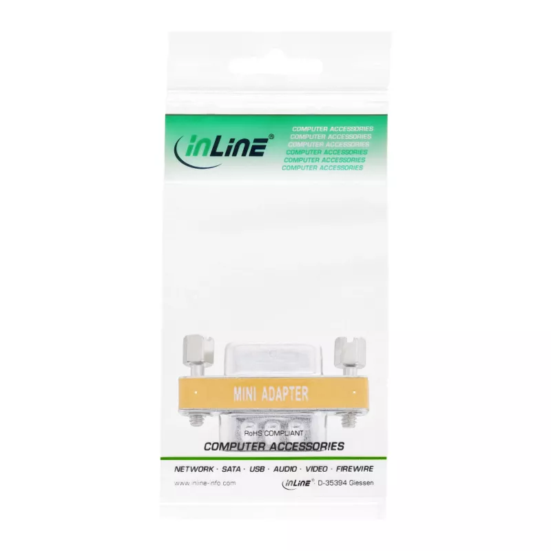 Adaptador null módem InLine DB9 pin macho / hembra