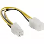 Alargador de corriente interno InLine para placa base P4 conector macho/hembra de 4 polos 0,20 m