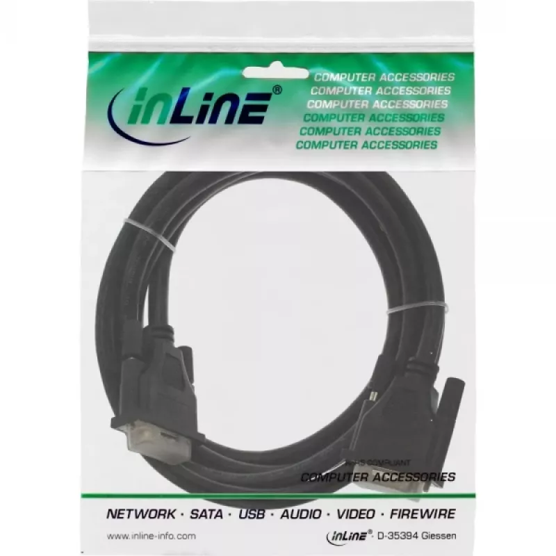 Cable DVI-D InLine 24+1 conector macho/macho Dual Link 5 m
