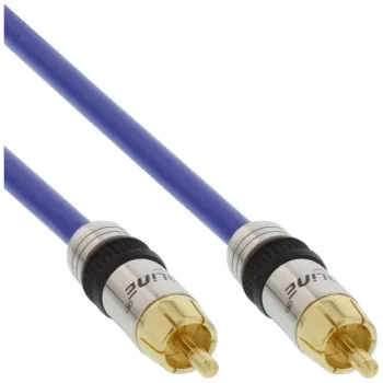 Cable de audio RCA InLine Premium 1x RCA conector macho/macho dorado 20 m