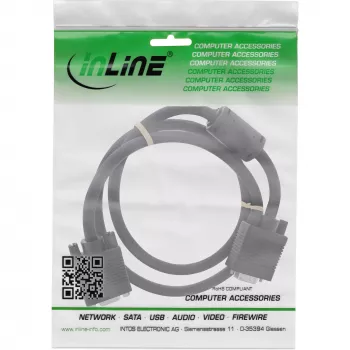 Cable alargador S-VGA InLine 15HD conector macho/hembra negro 5 m