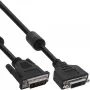 Cable DVI-D InLine 24+1 macho/hembra, Dual Link, 2 núcleos de ferrita, 2 m