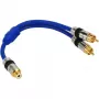 Cable en Y RCA InLine Premium 1x RCA hembra / 2x RCA macho dorado 0,25 m
