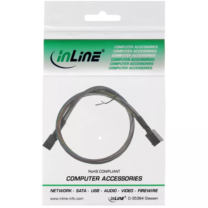 Cable Mini SAS HD InLine SFF-8643 a SFF-8643 con Sideband 1 m