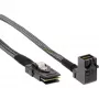 Cable Mini SAS HD InLine SFF-8643 en ángulo a SFF-8087 con Sideband 1 m