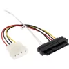Cable Mini SAS HD InLine, SFF-8643 en ángulo a 4x SFF-8482 + alimentación, 1 m