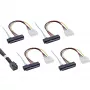 Cable Mini SAS HD InLine SFF-8643 a 4x SFF-8482 + alimentación 1 m