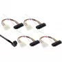 Cable Mini SAS HD InLine, SFF-8643 en ángulo a 4x SFF-8482 + alimentación, 0,5 m