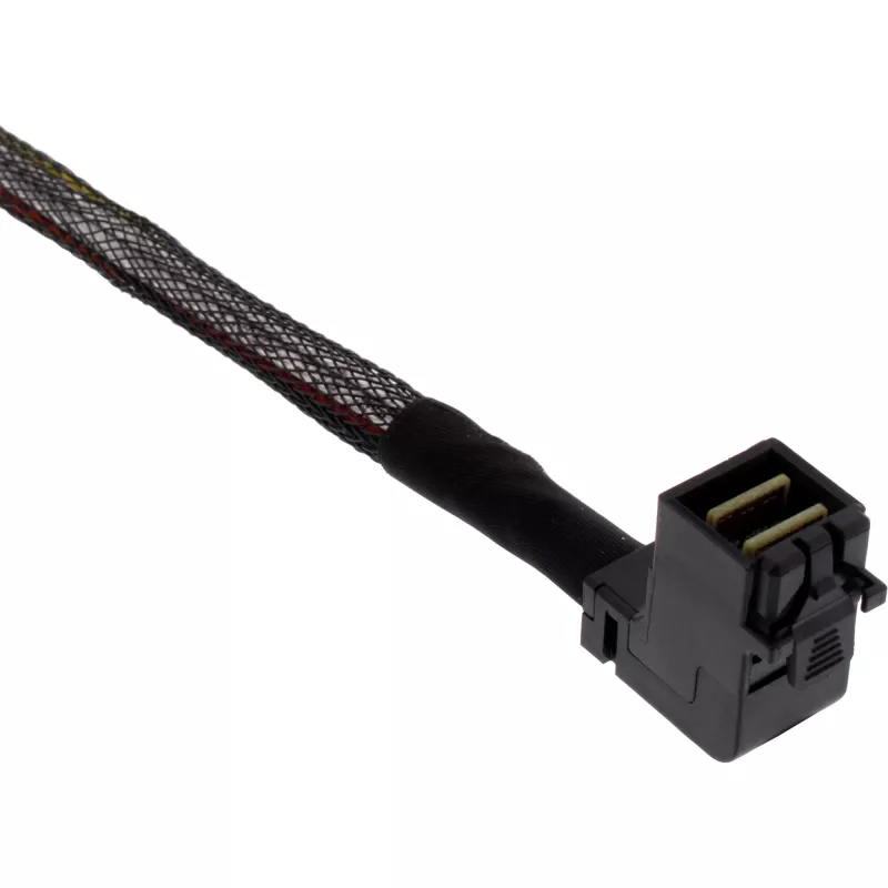 Cable Mini SAS HD InLine, SFF-8643 en ángulo a 4x SFF-8482 + alimentación, 0,5 m