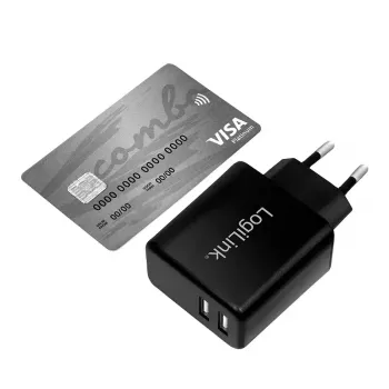 Cargador de interior LogiLink PA0210 universal negro
