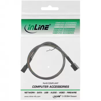 Cable Mini SAS HD InLine SFF-8643 a SFF-8643 con Sideband 0,5 m