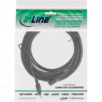 Cable alargador con conector DC InLine para cámara exterior SmartHome, 5 m