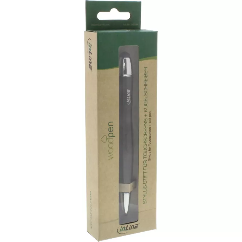 InLine woodpen, lápiz táctil + bolígrafo, nogal/metal