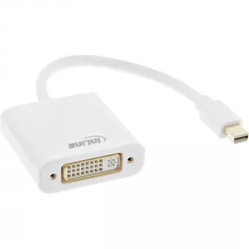 Adaptador InLine Mini DisplayPort macho / DVI-D 24+1 hembra blanco, 0,15 m